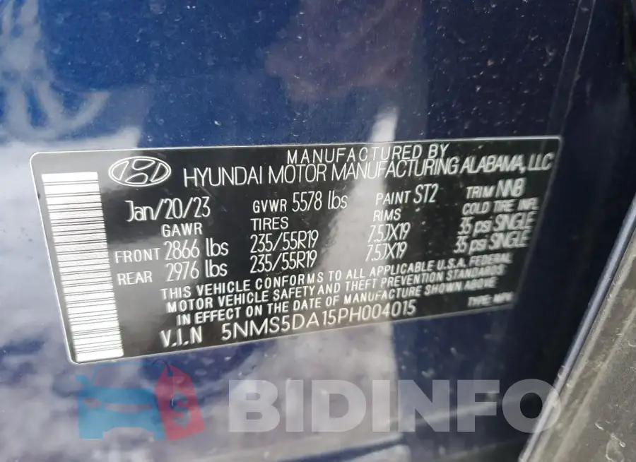 5NMS5DA15PH004015 Photo# 13