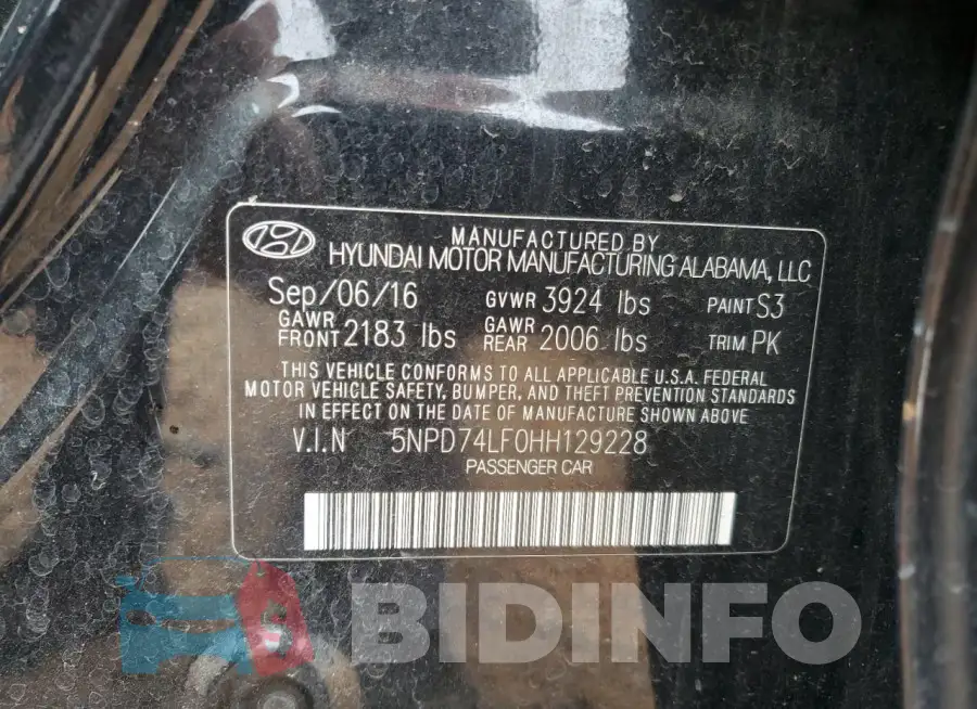 5NPD74LF0HH129228 Photo# 12