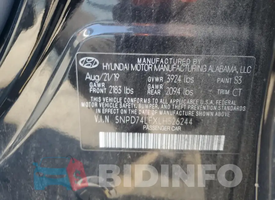 5NPD74LFXLH526244 Photo# 13