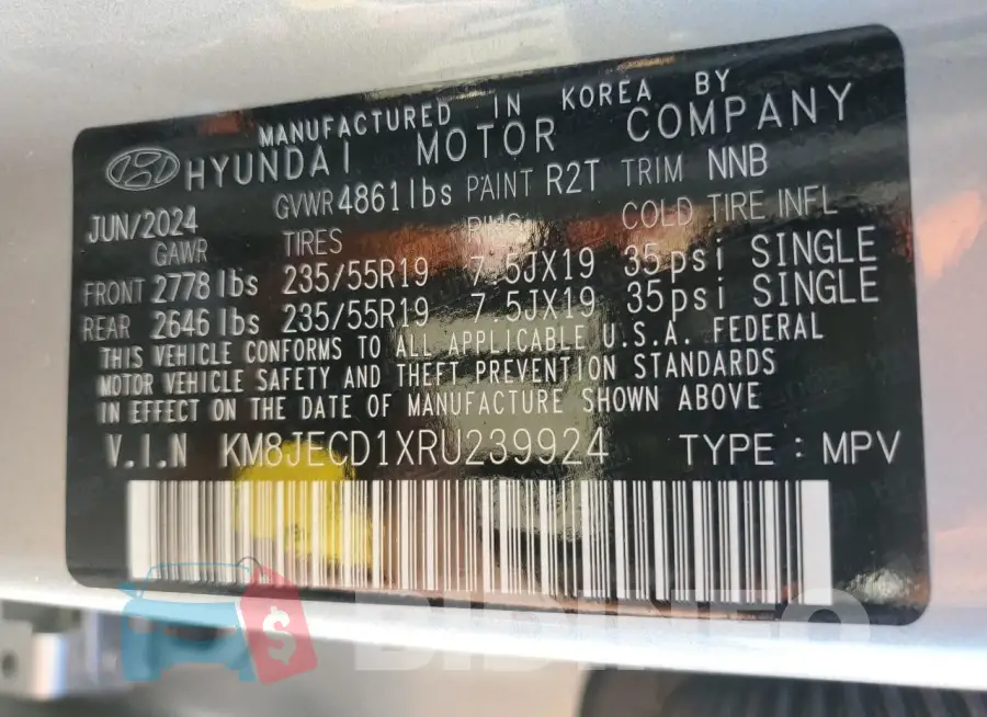 KM8JECD1XRU239924 Photo# 13