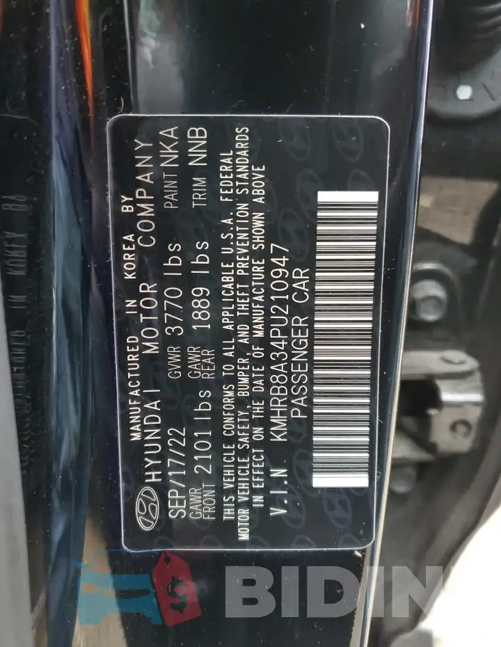 KMHRB8A34PU210947 Photo# 13
