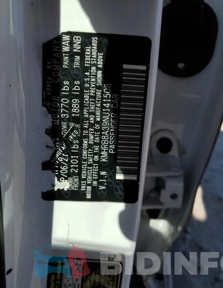 KMHRB8A39NU141508 Photo# 13