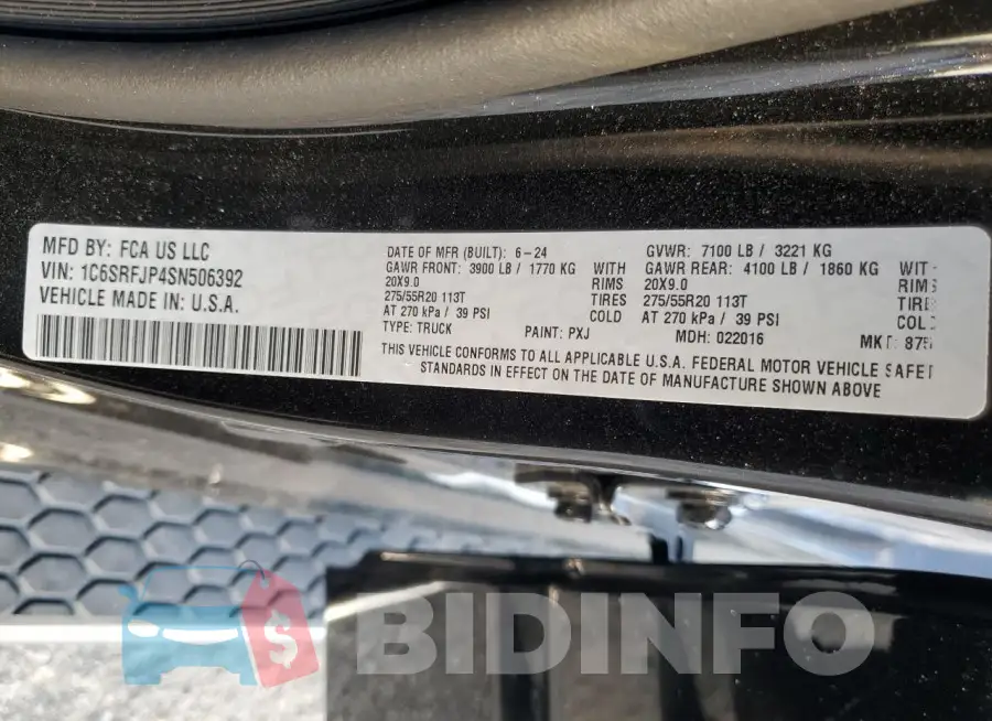 1C6SRFJP4SN506392 Photo# 12