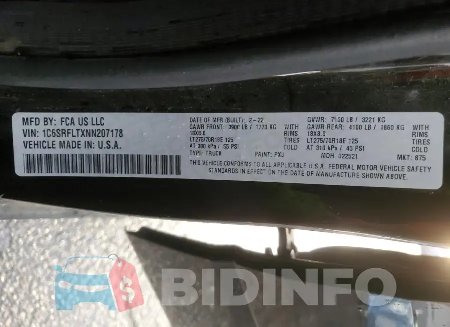 1C6SRFLTXNN207178 Photo# 12