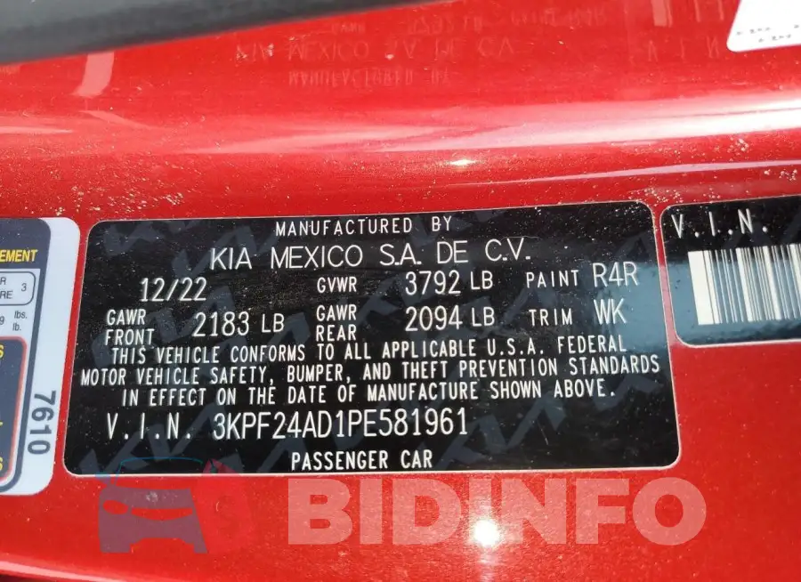 3KPF24AD1PE581961 Photo# 12