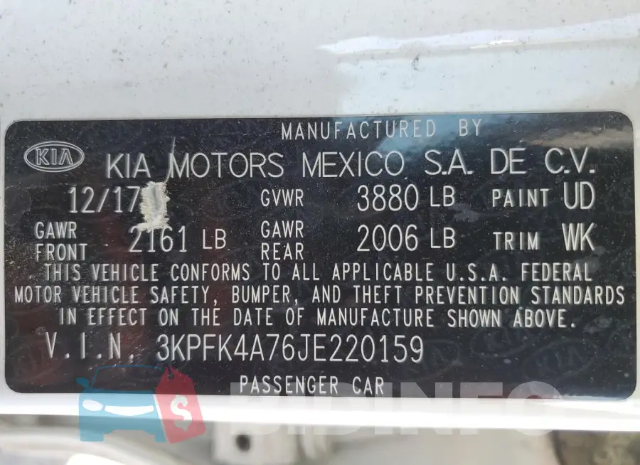 3KPFK4A76JE220159 Photo# 13