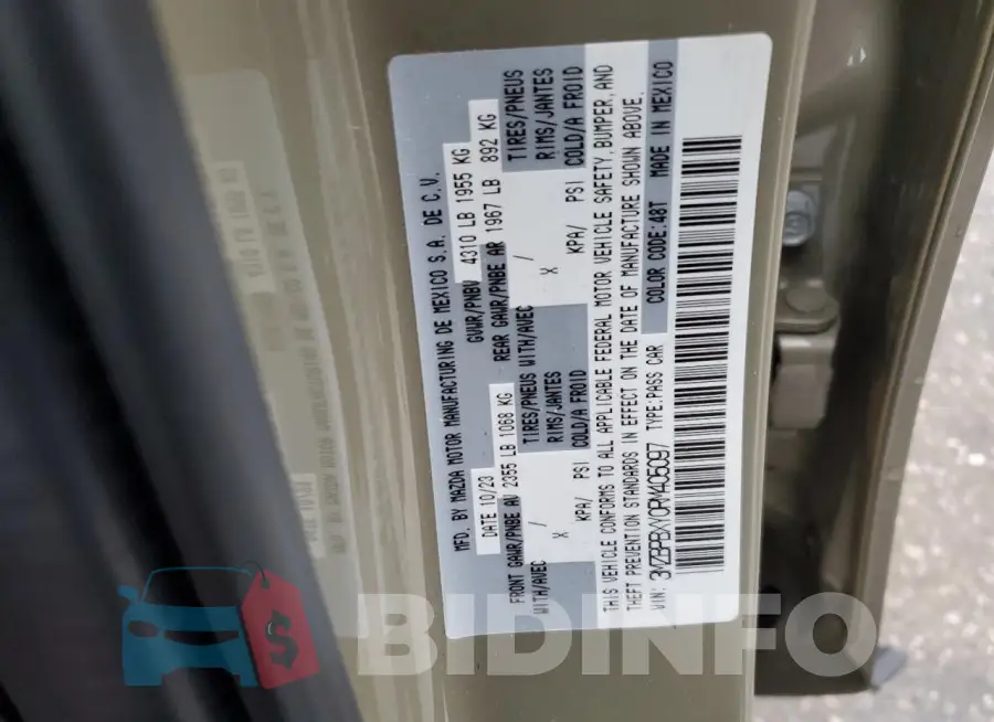 3MZBPBXY0RM405097 Photo# 12