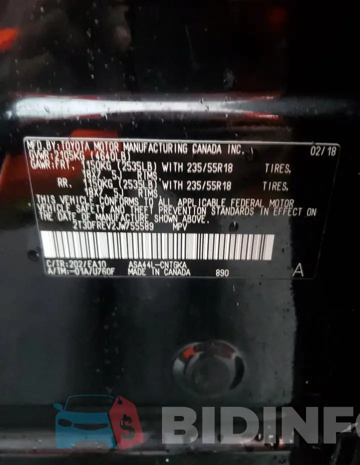 2T3DFREV2JW755589 Photo# 13
