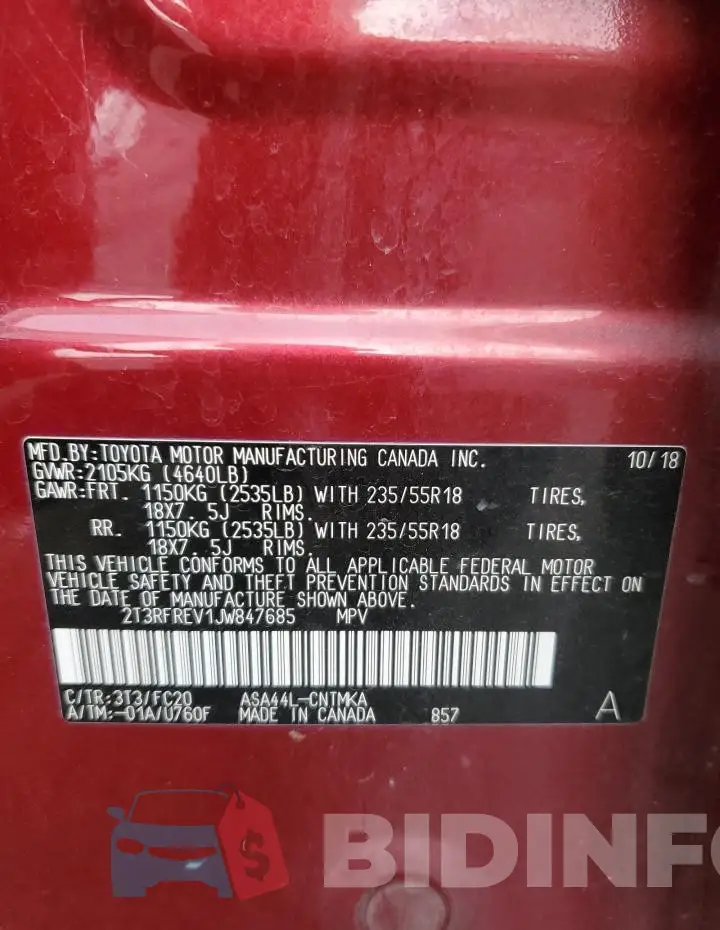 2T3RFREV1JW847685 Photo# 13