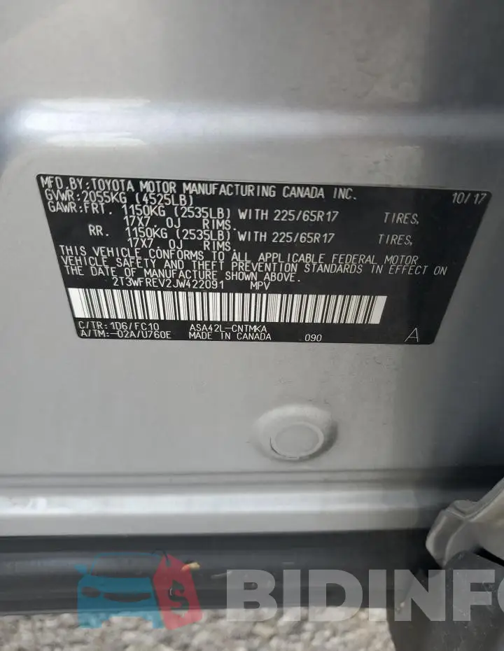 2T3WFREV2JW422091 Photo# 13