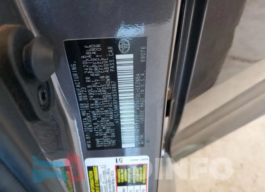 4T1C11AK8PU826867 Photo# 12