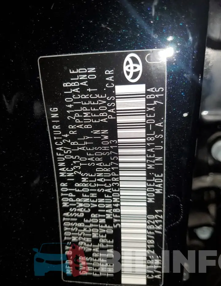 5YFB4MDE3RP175713 Photo# 13