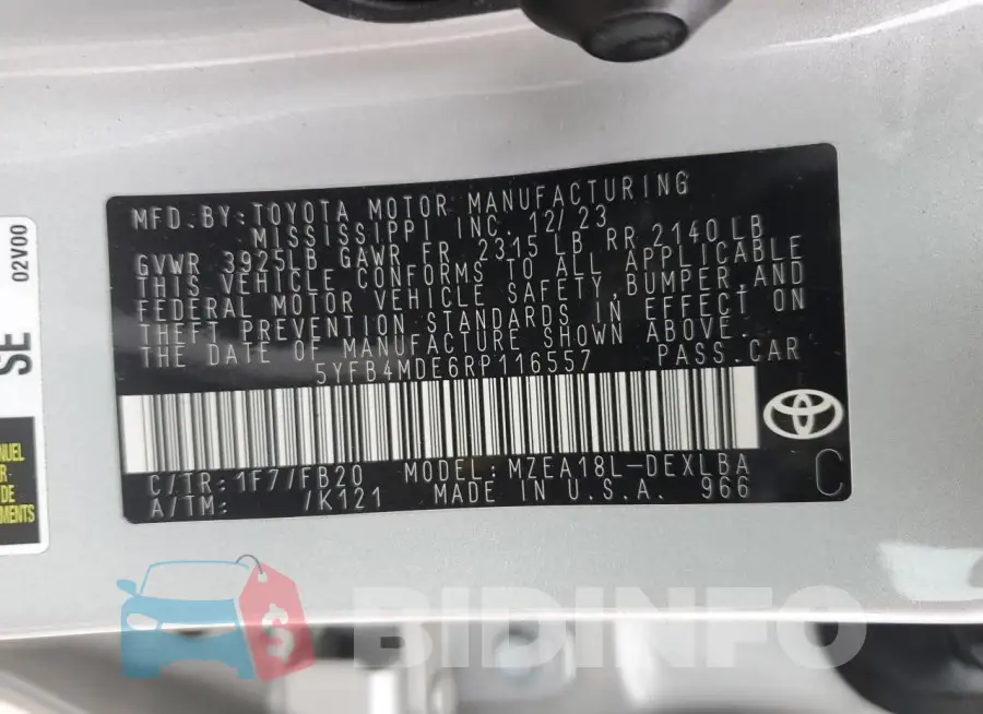 5YFB4MDE6RP116557 Photo# 12