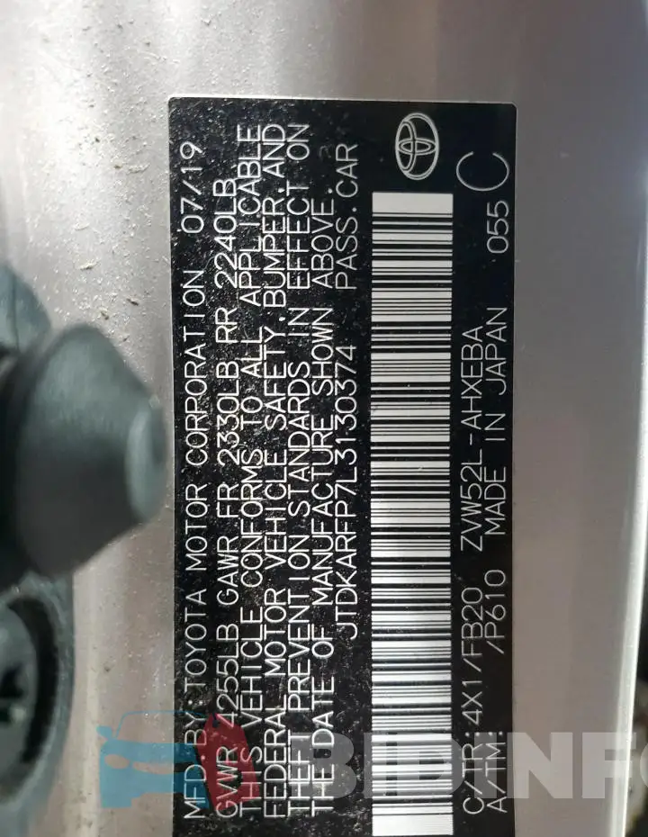 JTDKARFP7L3130374 Photo# 12