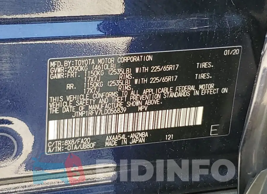 JTMP1RFV7LD056839 Photo# 13