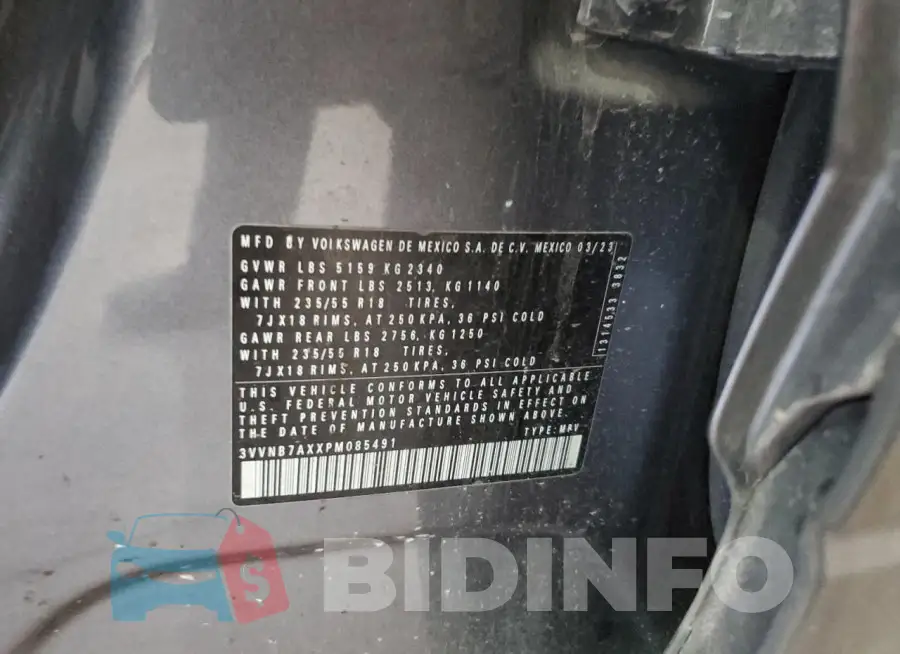 3VVNB7AXXPM085491 Photo# 13