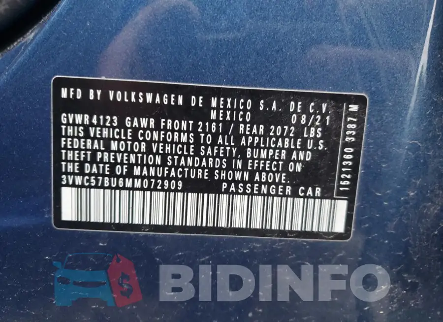 3VWC57BU6MM072909 Photo# 12