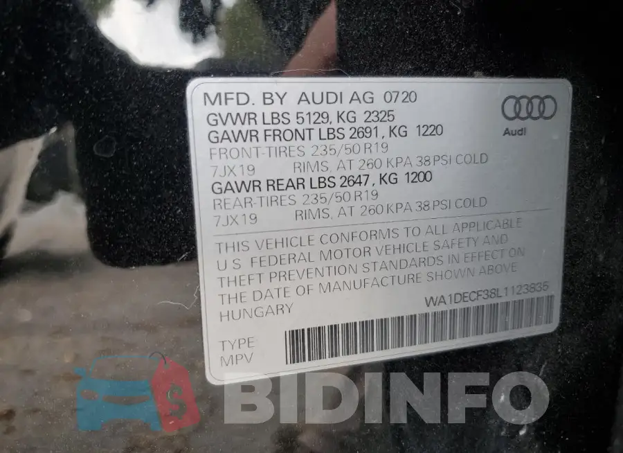 WA1DECF38L1123835 Photo# 12