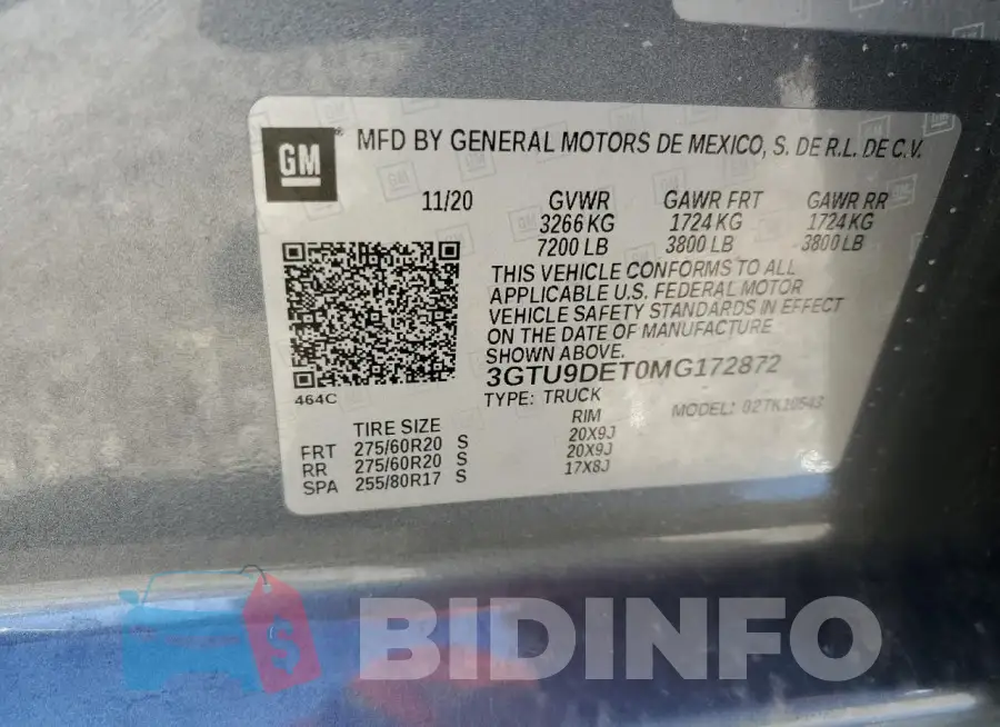 3GTU9DET0MG172872 Photo# 12