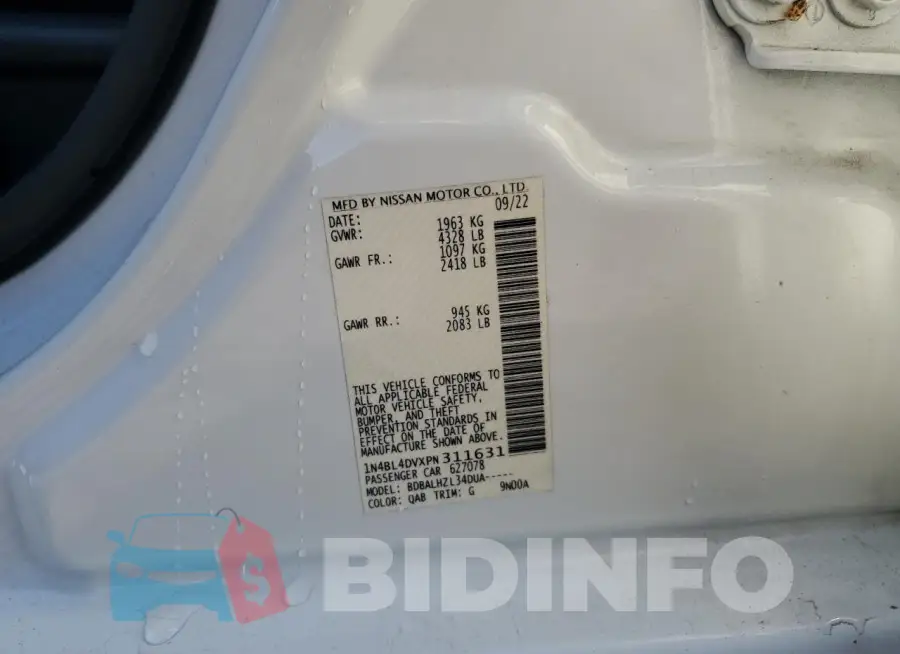 1N4BL4DVXPN311631 Photo# 12