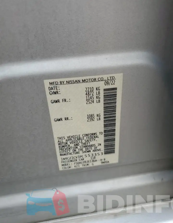 1N4CZ1CV3PC553353 Photo# 12