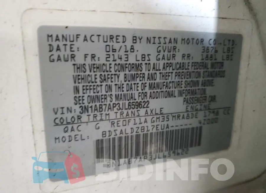 3N1AB7AP3JL659622 Photo# 12