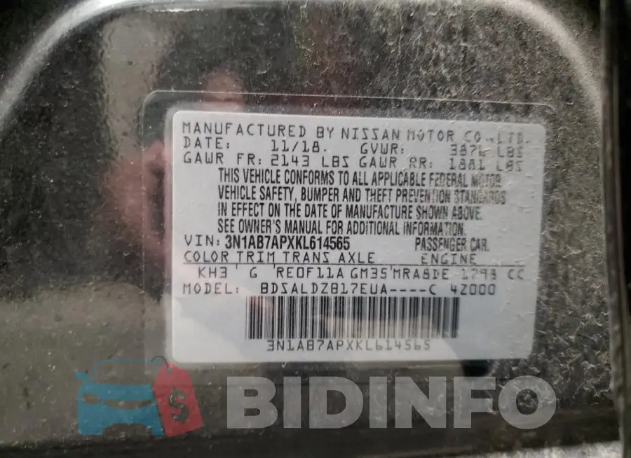 3N1AB7APXKL614565 Photo# 12