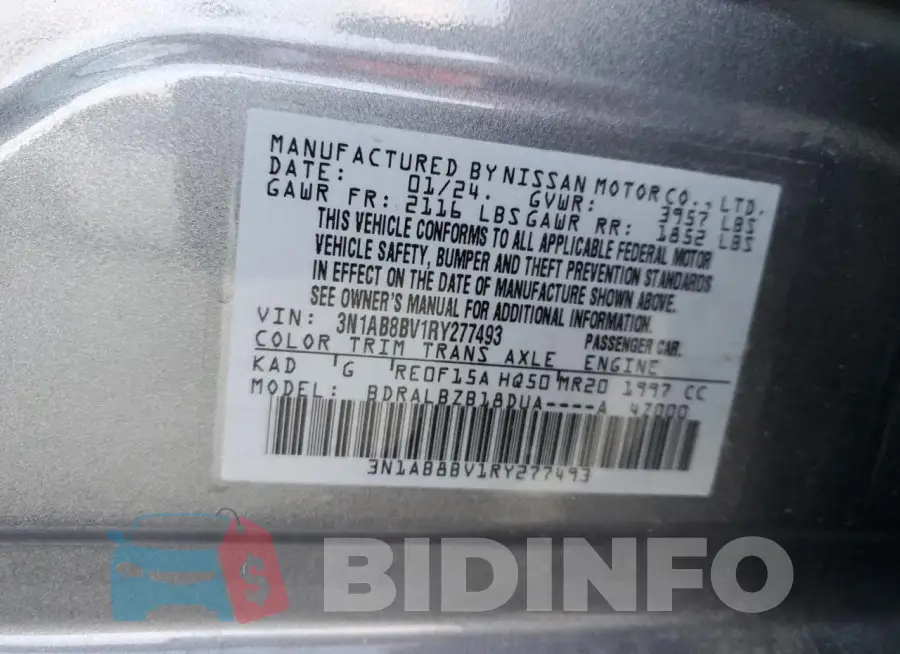 3N1AB8BV1RY277493 Photo# 12