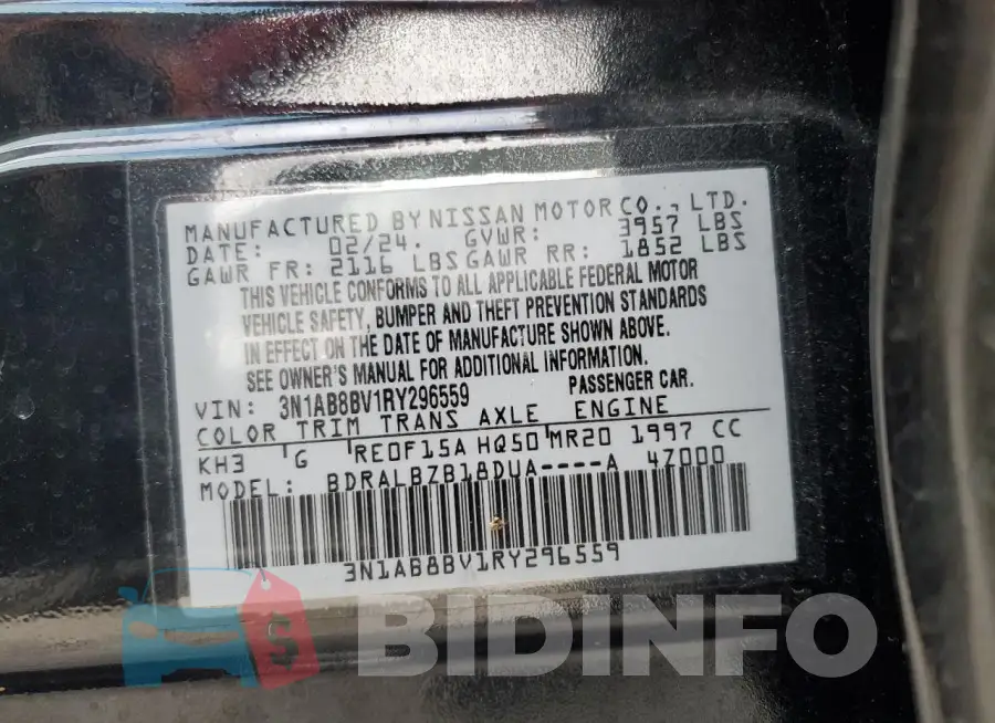 3N1AB8BV1RY296559 Photo# 13