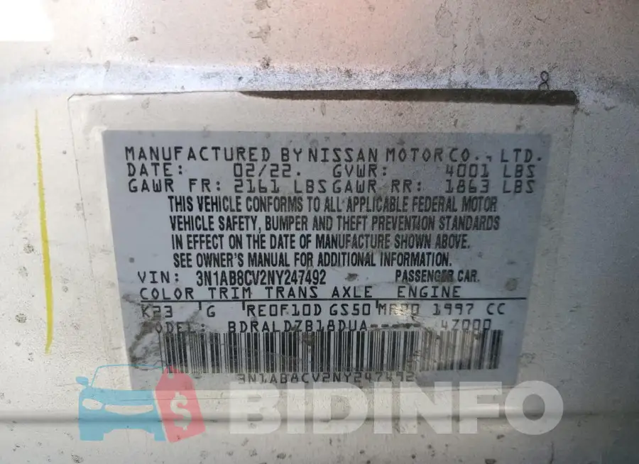 3N1AB8CV2NY247492 Photo# 12