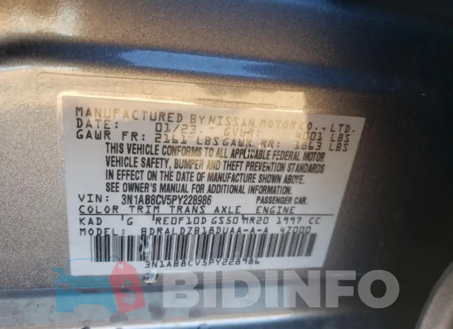 3N1AB8CV5PY228986 Photo# 12