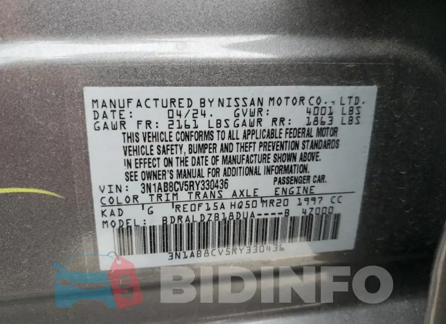 3N1AB8CV5RY330436 Photo# 13