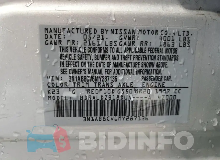 3N1AB8CV6MY287136 Photo# 12