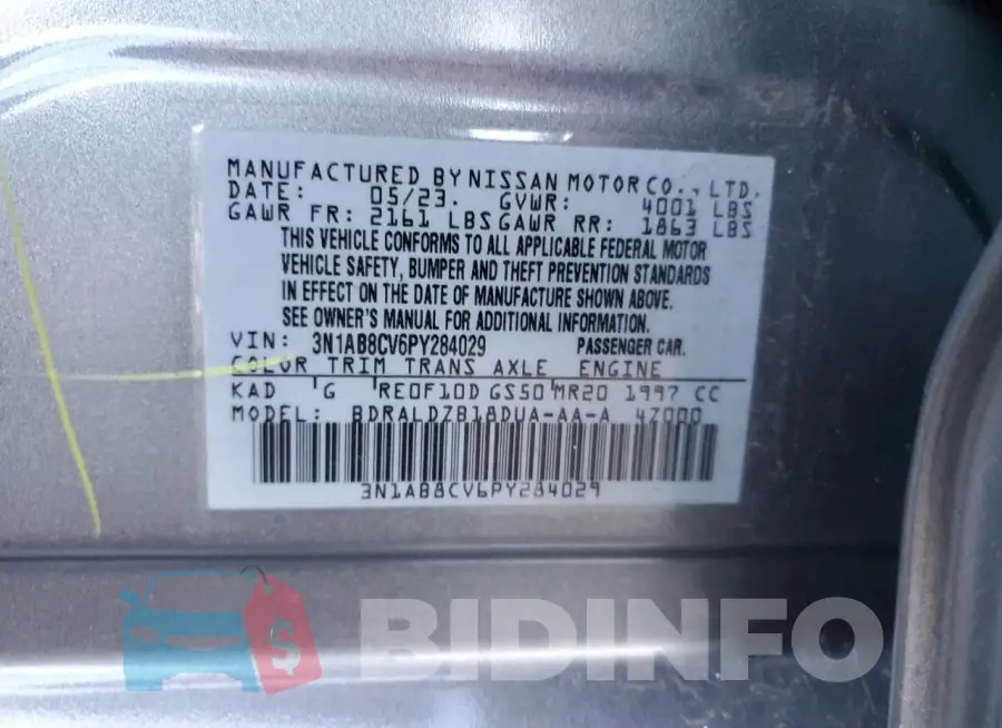 3N1AB8CV6PY284029 Photo# 12