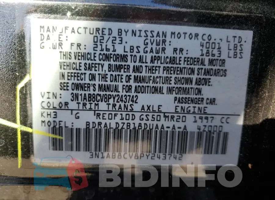 3N1AB8CV8PY243742 Photo# 12