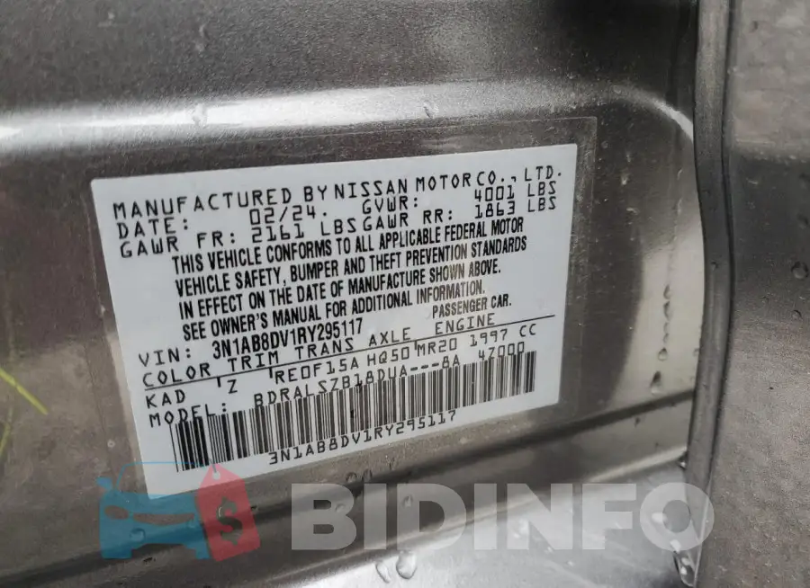 3N1AB8DV1RY295117 Photo# 12