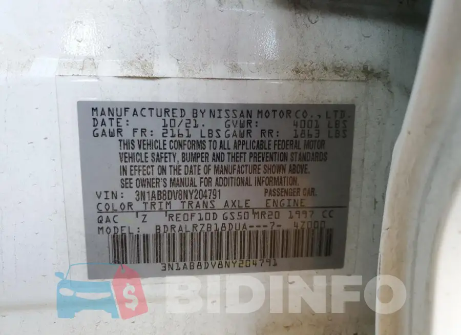 3N1AB8DV8NY204791 Photo# 12