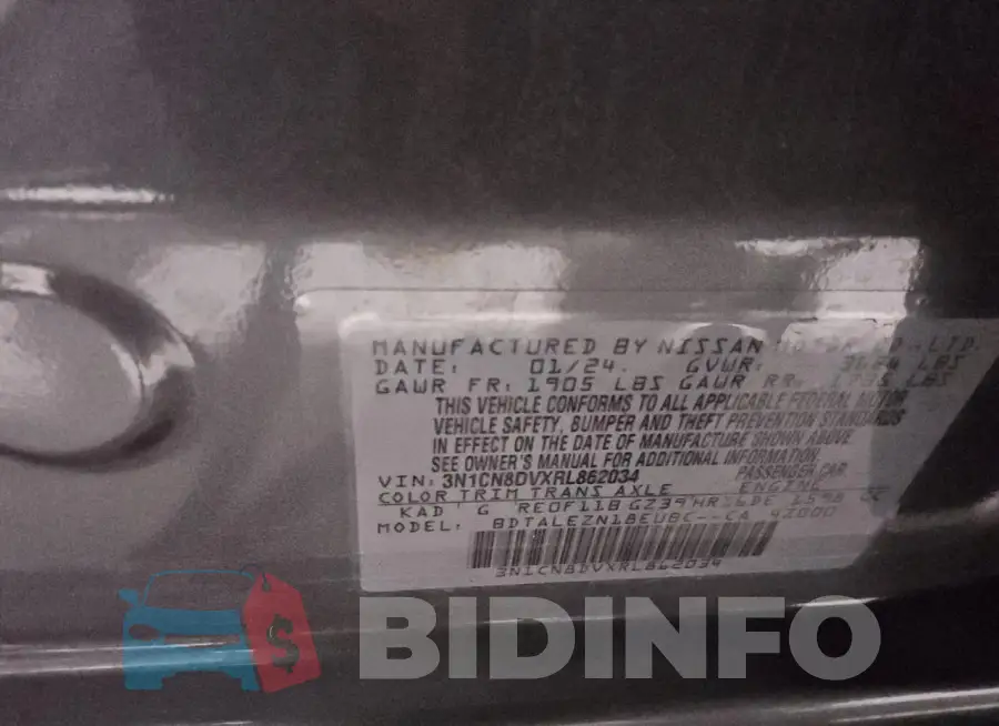 3N1CN8DVXRL862034 Photo# 12