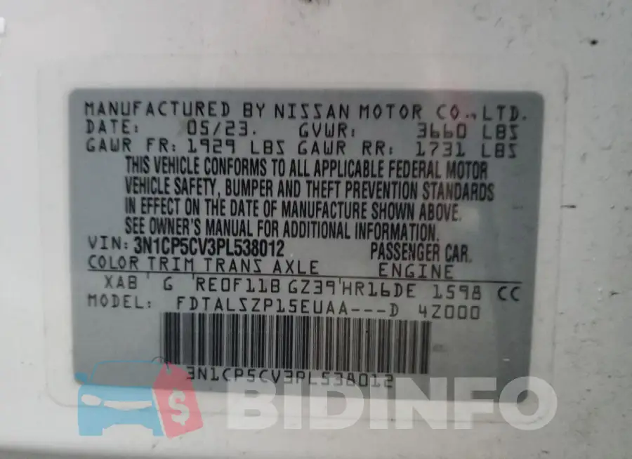 3N1CP5CV3PL538012 Photo# 13
