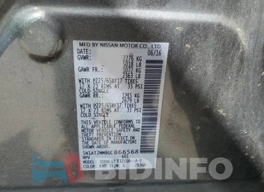 5N1AT2MM8GC866568 Photo# 13