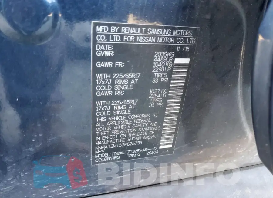 KNMAT2MT3GP625733 Photo# 13