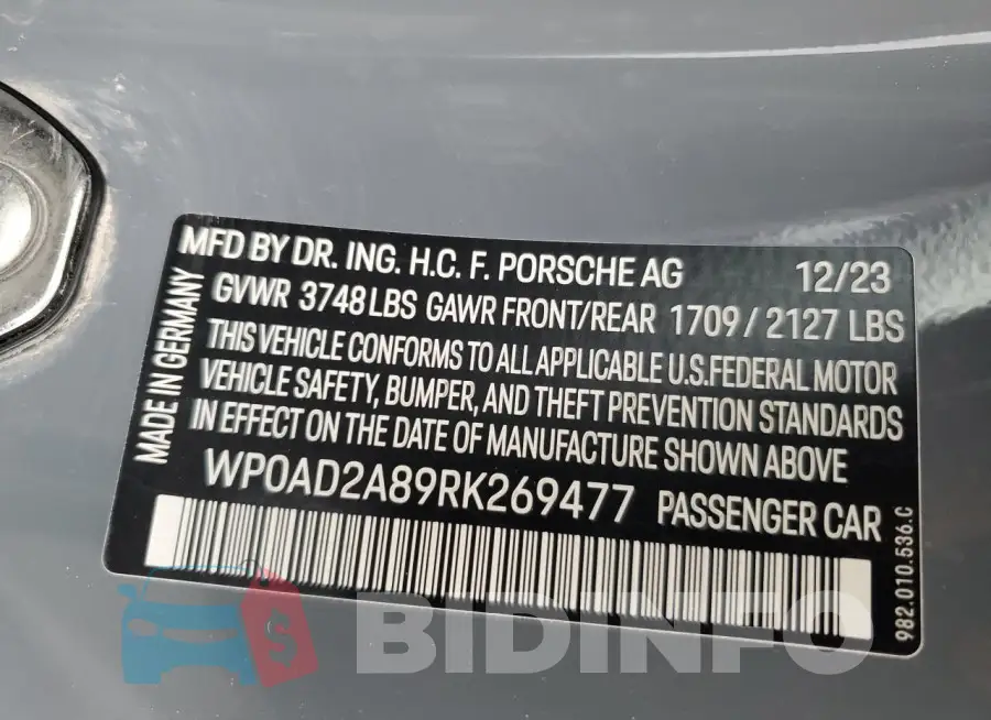 WP0AD2A89RK269477 Photo# 12