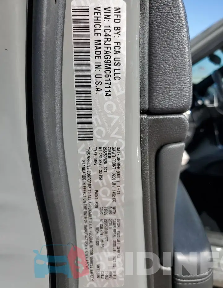 1C4RJFAG9MC617114 Photo# 13