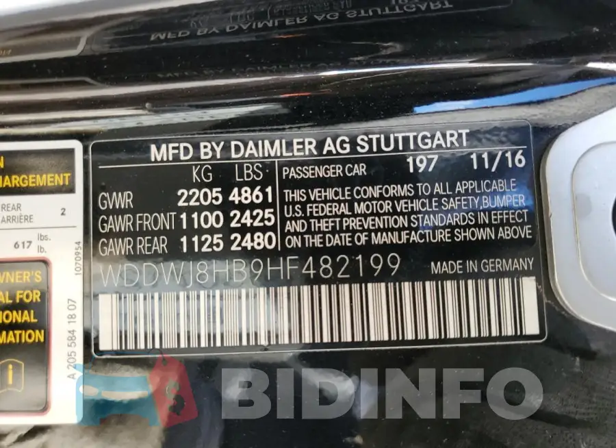 WDDWJ8HB9HF482199 Photo# 12