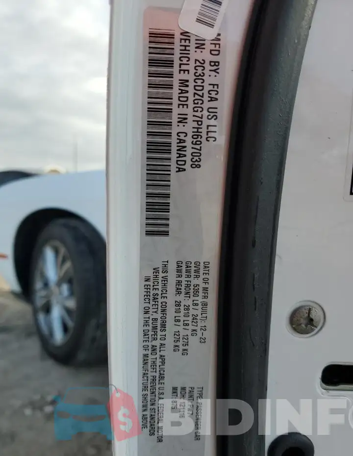 2C3CDZGG7PH697038 Photo# 13