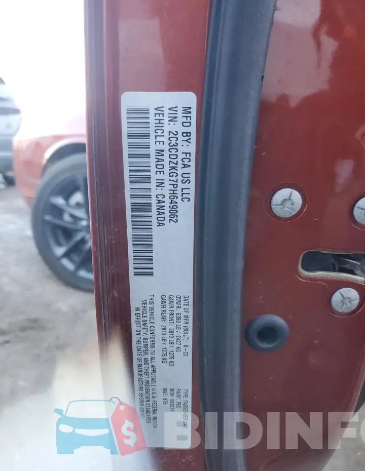 2C3CDZKG7PH649062 Photo# 13