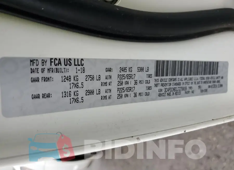 3C4PDCAB3JT276018 Photo# 13