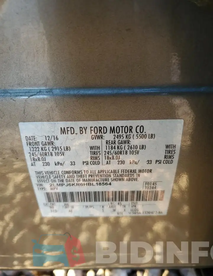 2LMPJ6KR6HBL18564 Photo# 12