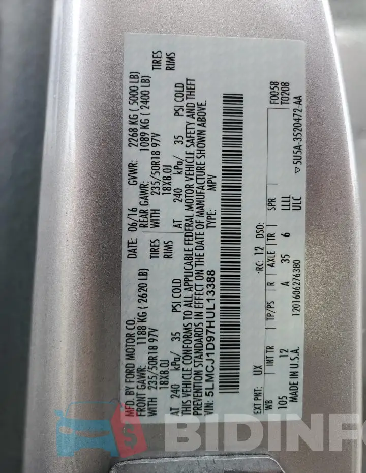 5LMCJ1D97HUL13388 Photo# 13