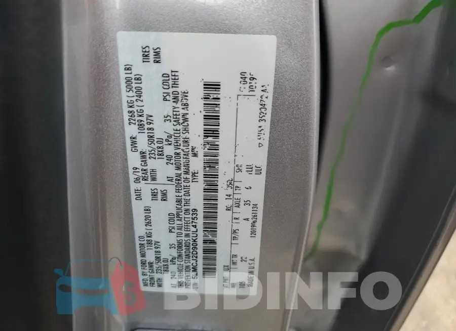 5LMCJ2D90KUL47539 Photo# 14